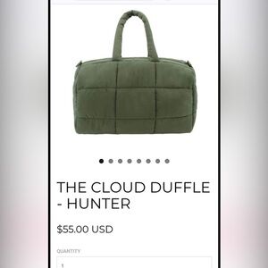 Green Quilted Duffle Bag